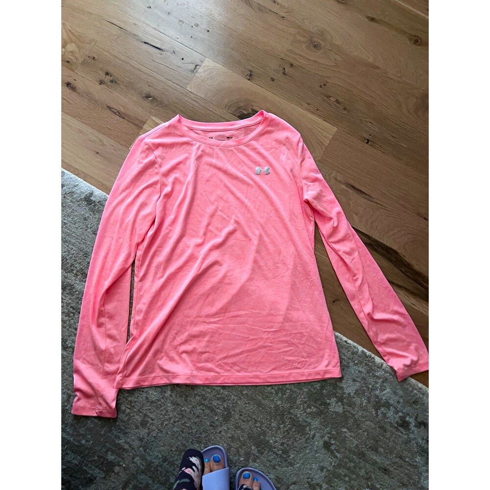 Under Armour Women's Pink Lightweight Long Sleeve Crew Neck Athletic T-Shirt S